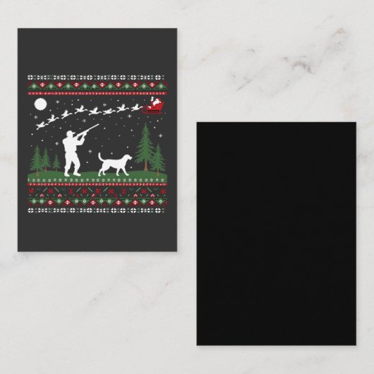 Lelijk kersttrui jachtseizoen Sinterklaas  Notitiekaartje (Voorkant / Achterkant)