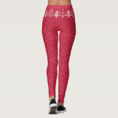 Lelijk Kersttrui Patroon Boom Leggings (Achterkant)