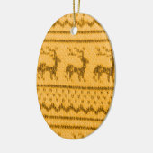 Lelijk kersttrui patroon keramisch ornament (Links)
