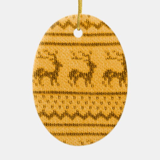 Lelijk kersttrui patroon keramisch ornament (Voorkant)