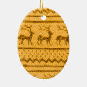 Lelijk kersttrui patroon keramisch ornament (Achterkant)