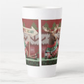Lelijk Kersttrui Rendier. Wijn deze kant Latte Mok (Voorkant)