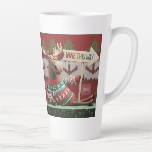 Lelijk Kersttrui Rendier. Wijn deze kant Latte Mok (Rechts)