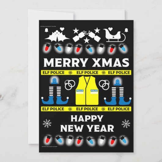 Lelijk politiekersttrui feestdagenkaart (Voorkant)