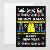 Lelijk politiekersttrui feestdagenkaart (Voorkant / Achterkant)