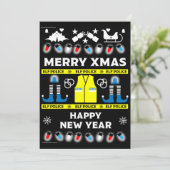 Lelijk politiekersttrui feestdagenkaart (Staand voorkant)