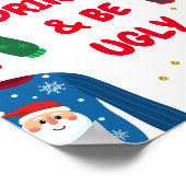 Lelijk T-shirt Kerstfeest Bord Poster (Hoek)