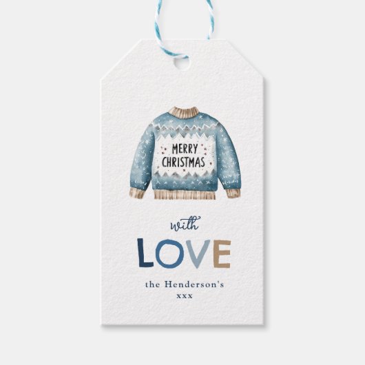 Lelijk T-shirt Kerstmis Cadeaulabel (Voorkant)