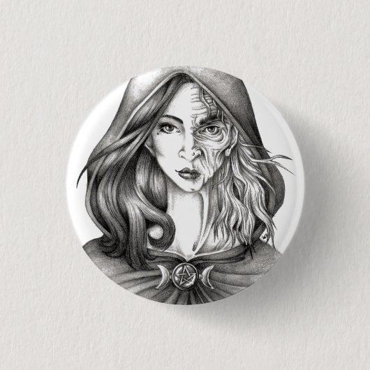 Lelijk tot op het Bot Knoppen Ronde Button 3,2 Cm (Voorkant)