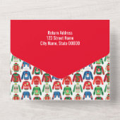 Lelijk Trui Feest Alles in één uitnodiging (Achterkant)