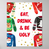 Lelijk Trui Feestbord Poster (Voorkant)