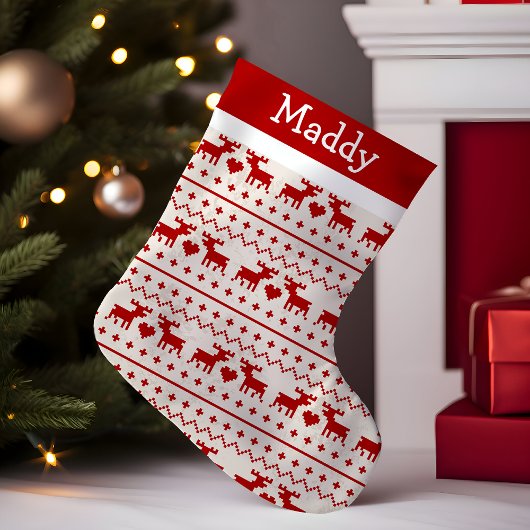 Lelijk Trui Hert Monogram Kleine Kerstsok