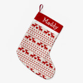 Lelijk Trui Hert Monogram Kleine Kerstsok (Voorkant (Hangend))
