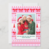 Lelijk Trui is het Seizoen Familie Foto Feestdagenkaart (Achterkant)