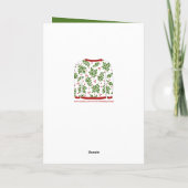 Lelijk Trui Kerst Groet Kaart (Achterkant)