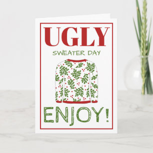 Lelijk Trui Kerst Groet Kaart