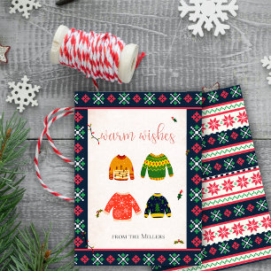 Lelijk Trui Kerst Kerstdagen Warm Wensen Kerstkaar