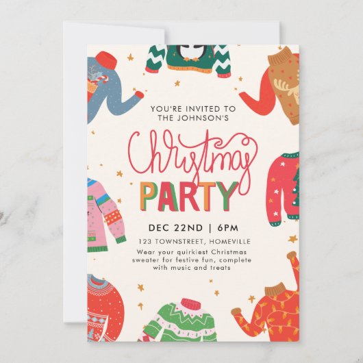 Lelijk Trui Kerstfeest Kaart (Voorkant)