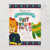 Lelijk Trui Patroon Kerstfeest Uitnodiging (Voorkant)