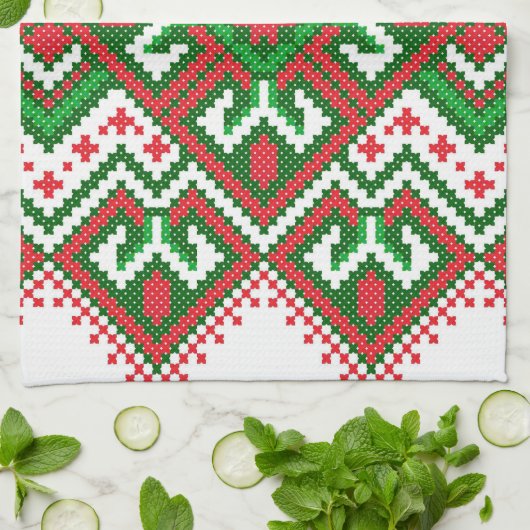 Lelijk truitjespatroon Feestelijke kersthanddoek Theedoek (Gevouwen)