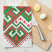 Lelijk truitjespatroon Feestelijke kersthanddoek Theedoek (Quarter Fold)