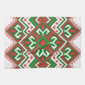 Lelijk truitjespatroon Feestelijke kersthanddoek Theedoek (Horizontaal)