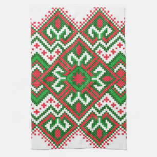 Lelijk truitjespatroon Feestelijke kersthanddoek Theedoek