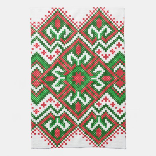 Lelijk truitjespatroon Feestelijke kersthanddoek Theedoek (Verticaal)