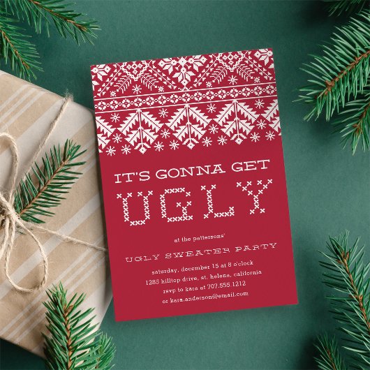 Lelijk worden | Lelijke Sweater Party uitnodiging