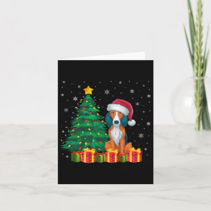 Lelijke Amerikaanse Vosshond Kerstman Hoed Kerstli Kaart
