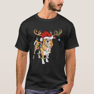 Lelijke Beagle Xmas Gift Verlichting Rendier Beagl T-shirt