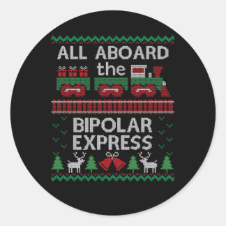 Lelijke bipolaire express ronde sticker
