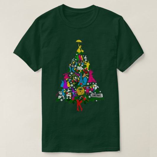 Lelijke Broadway kerstboom 3 T-shirt (Design voorkant)