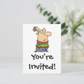 lelijke cartoon voor kerstzweten kaart (Staand voorkant)