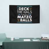 Lelijke Chanoeka Deck Hall met Matzo Ball Chanoeka Spandoek (Beurs)