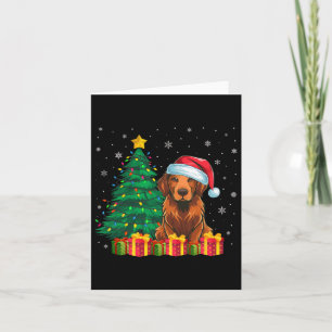 Lelijke Chesapeake Bay Retriever Santa Hat Xmas Li Kaart