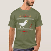 Lelijke dinosaurus elf kerst trui grappig shirt (Voorkant)