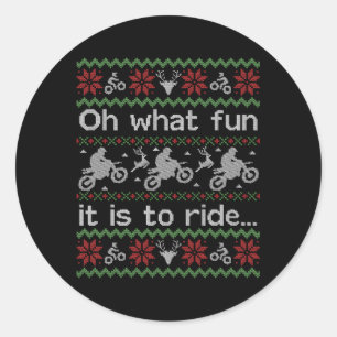 Lelijke Dirt Bike Motorcycle Ronde Sticker