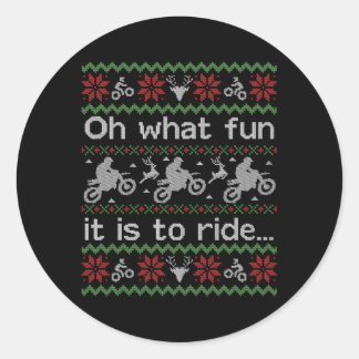 Lelijke Dirt Bike Motorcycle Ronde Sticker