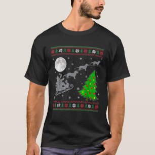 Lelijke Drever-hond Xmas-verlichtingsboom Kerstman T-shirt