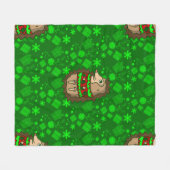 lelijke estische kerstaegel fleece deken (Voorkant (Horizontaal))