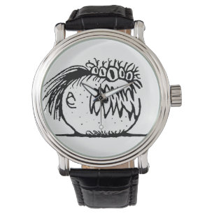 Lelijke fantasiemonstertekening horloge