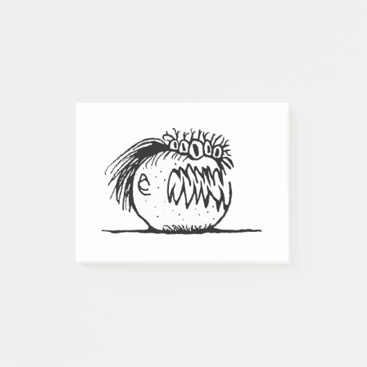 Lelijke fantasiemonstertekening post-it® notes (Voorkant)