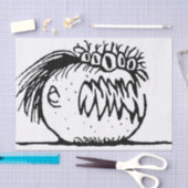 Lelijke fantasiemonstertekening tissuepapier (Craft)