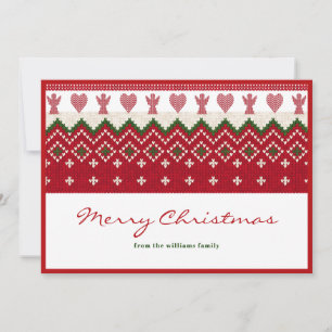 Lelijke gebreide trui Hygge Angels Hearts Kerstmis Feestdagenkaart