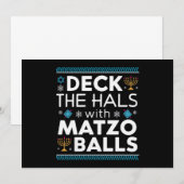 Lelijke Hanukkah-dekhal met Matzo-ball Chanukah Kaart (Voorkant / Achterkant)