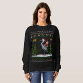 Lelijke Heron Vogel Xmas Gift Santa Riding Heron C Trui (Voorkant volledig)