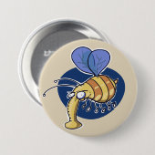 lelijke hommel grappige cartoon ronde button 7,6 cm (Voorkant /achterkant)