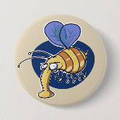 lelijke hommel grappige cartoon ronde button 7,6 cm (Voorkant)