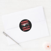 Lelijke honing das ronde sticker (Envelop)